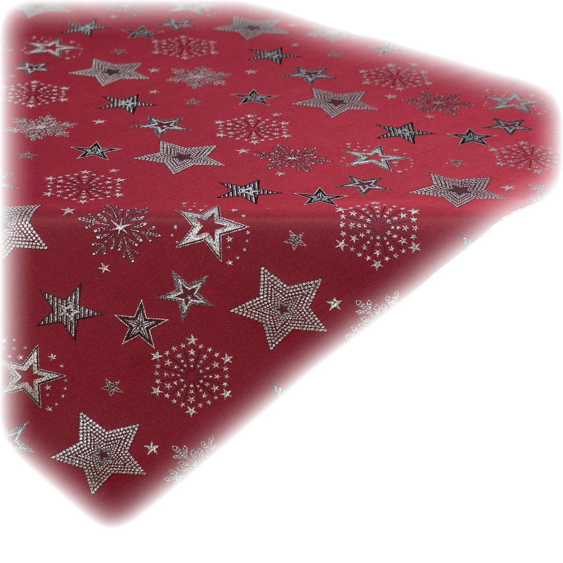 texpot Tischdecke Tischläufer Stickerei Sterne Winter Weihnachten Deko (1-tlg)