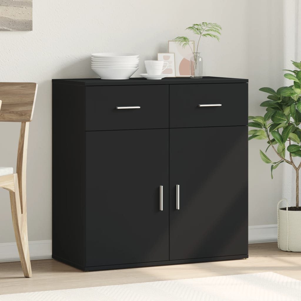 vidaXL Sideboard Sideboard Schwarz 79x38x80 cm günstig online kaufen