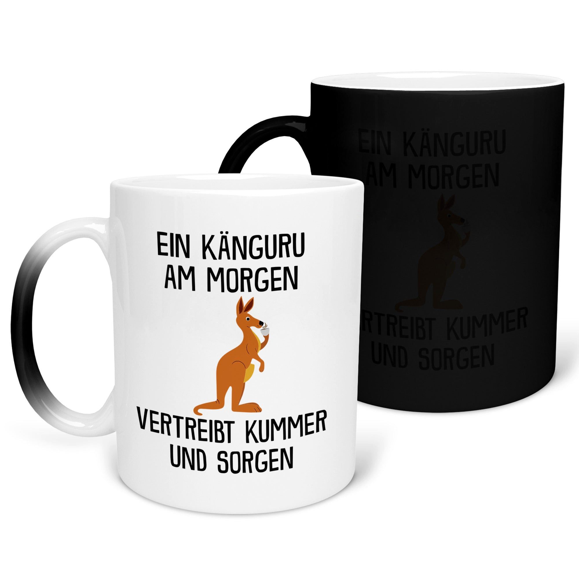22Feels Tasse Känguru Süßes Tier Spruch Geschenk Work and Travel in Australien Humor, Keramik, FARBWECHSEL Zaubertasse, Made in Germany