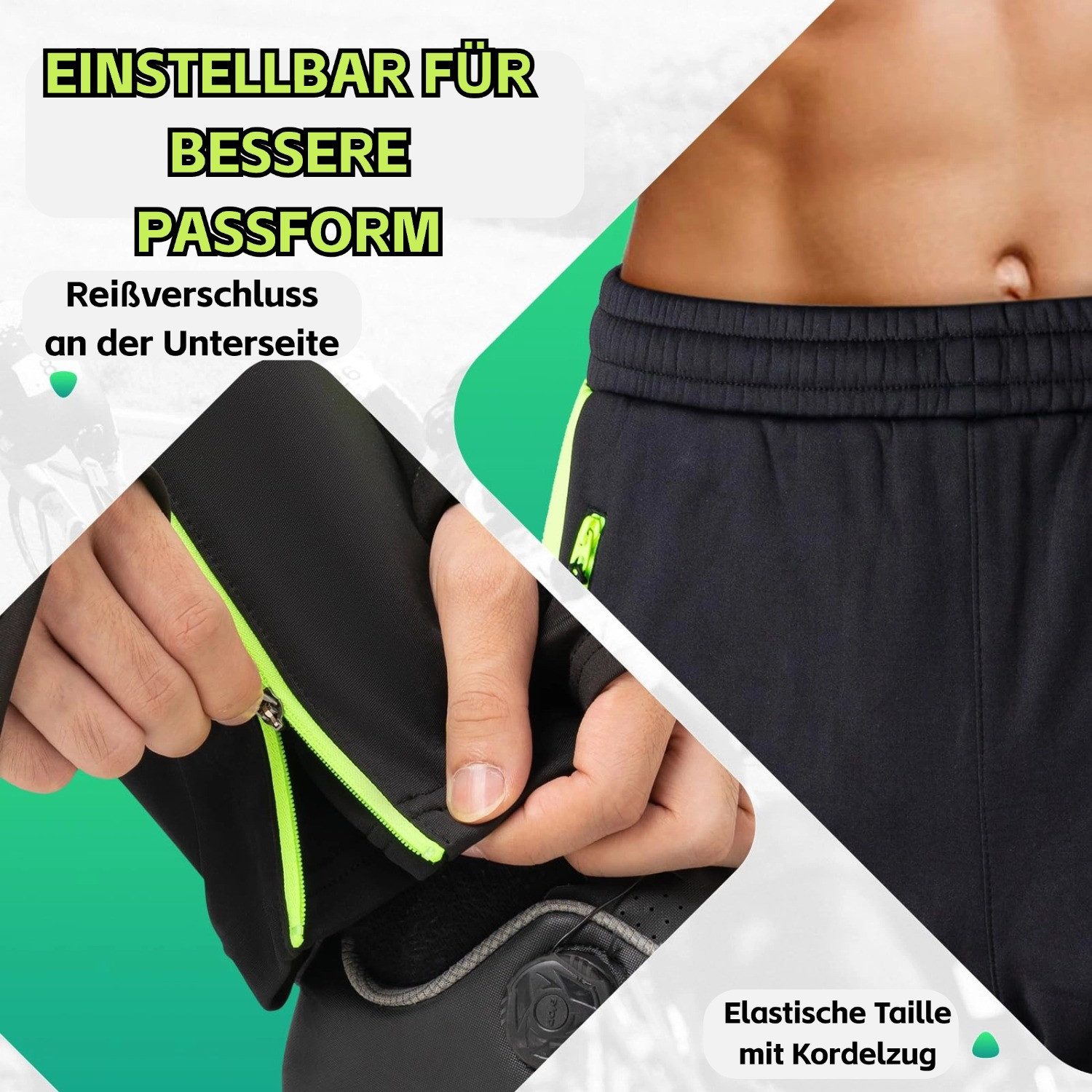 ROCKBROS Fahrradhose Winter Thermo Fahrradbekleidung (1-tlg) Softshelljacke, Radlerhose für Outdoor-Aktivitäten