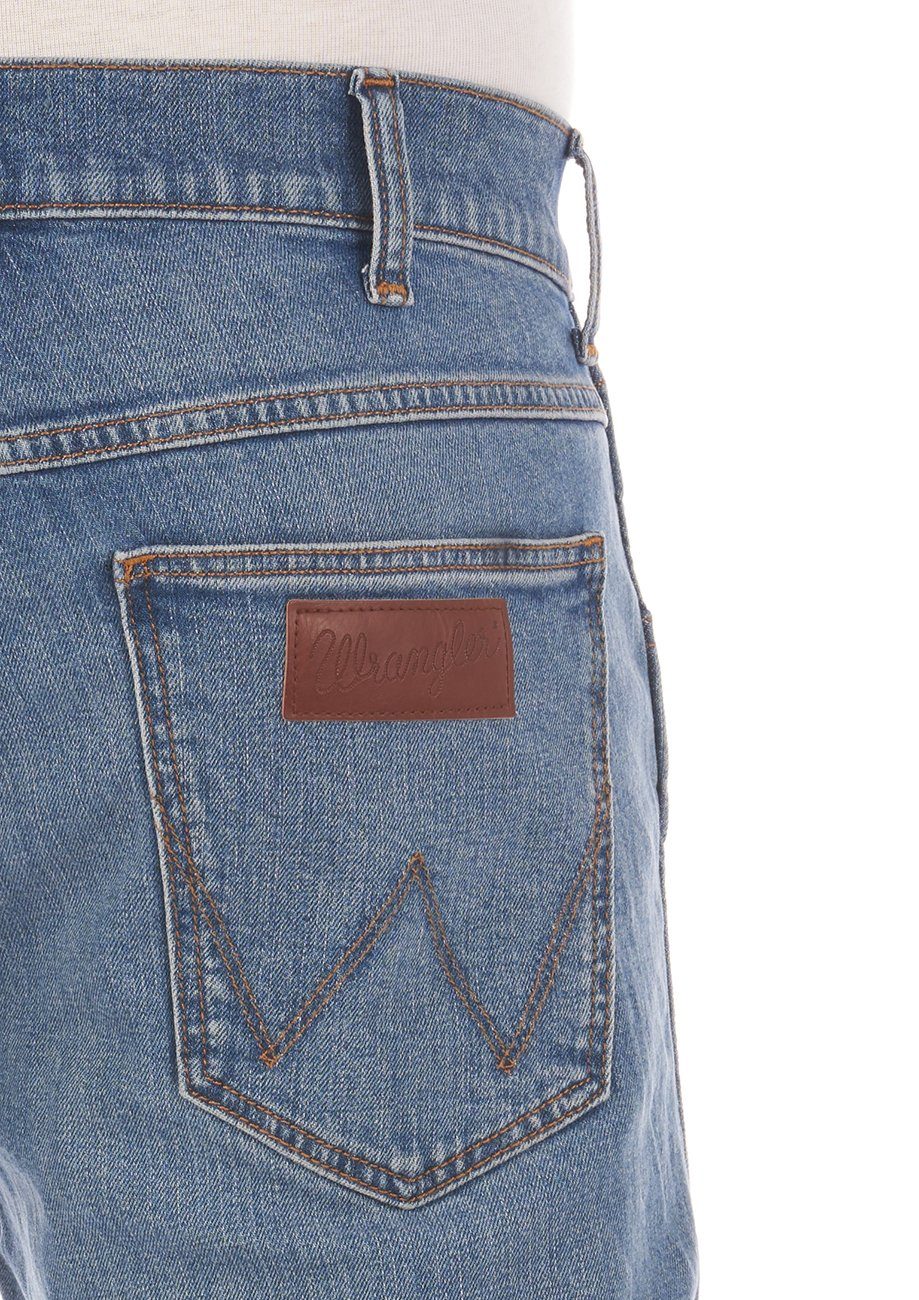 Bootcut-Jeans Worn Jeanshose Denim Wrangler (WSS5KN95Z) Herren Stretch Cut Boot Hose Jacksville Vintage mit