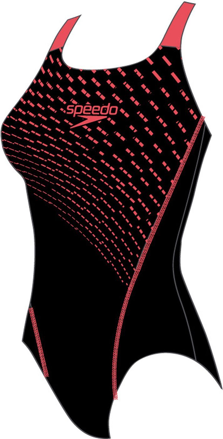 Speedo Schwimmanzug MEDLEY LOGO MDLT AF BLACK/RED