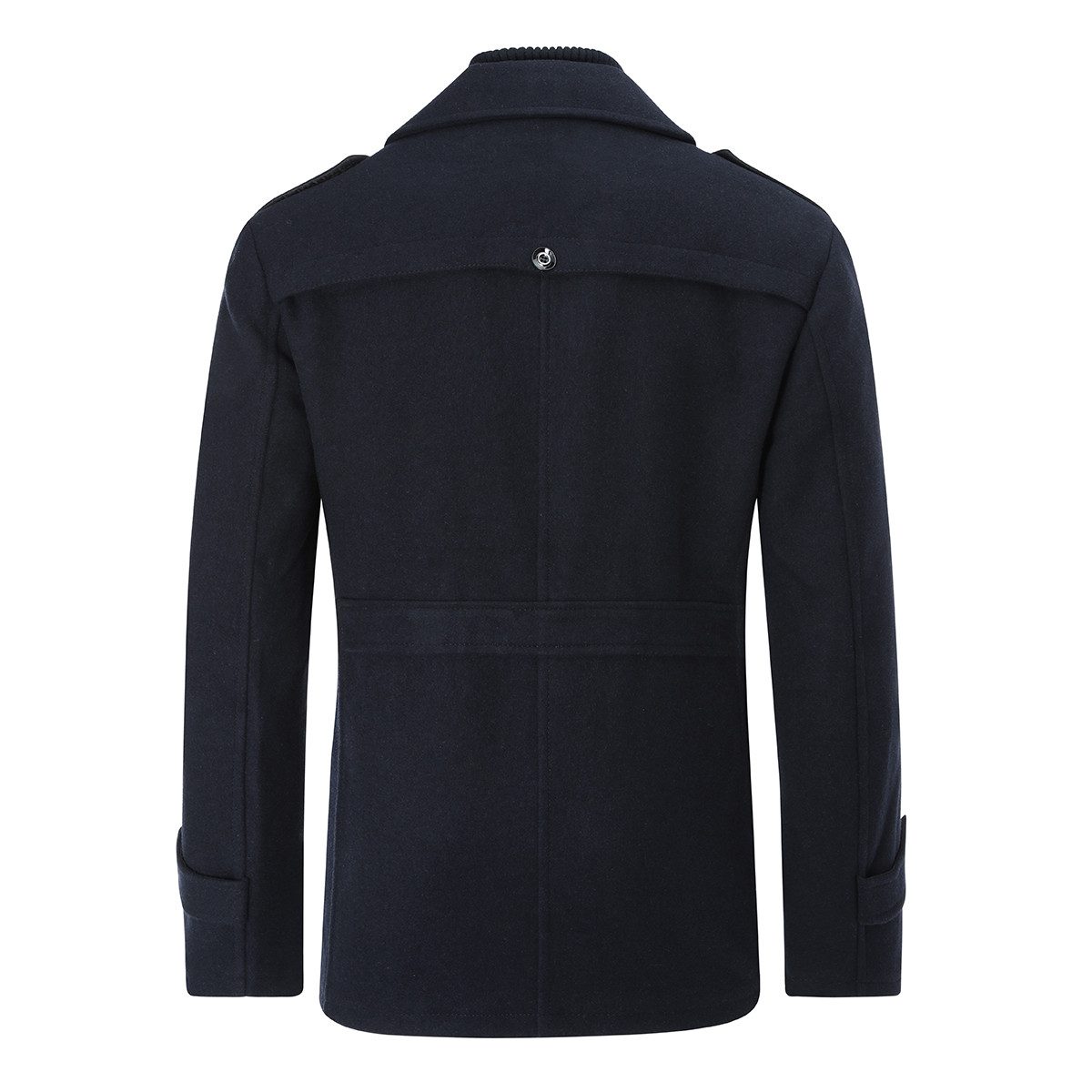 Allthemen Kurzmantel Herren Slim Fit Wollmantel mit abnehmbarem Doppelkrage günstig online kaufen