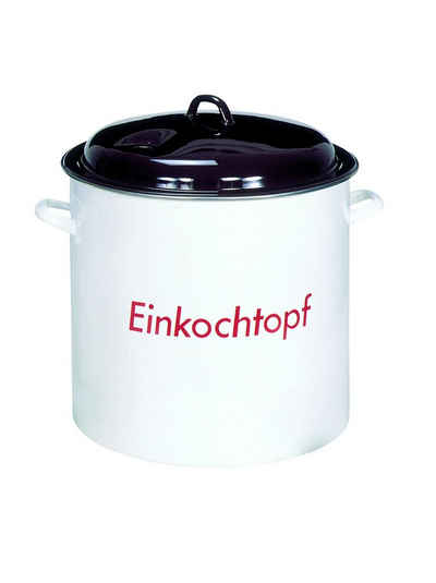 culinario Einkochtopf, (1-tlg), Emaillierter Einkocher für Marmelade, Thermometer-Öffnung