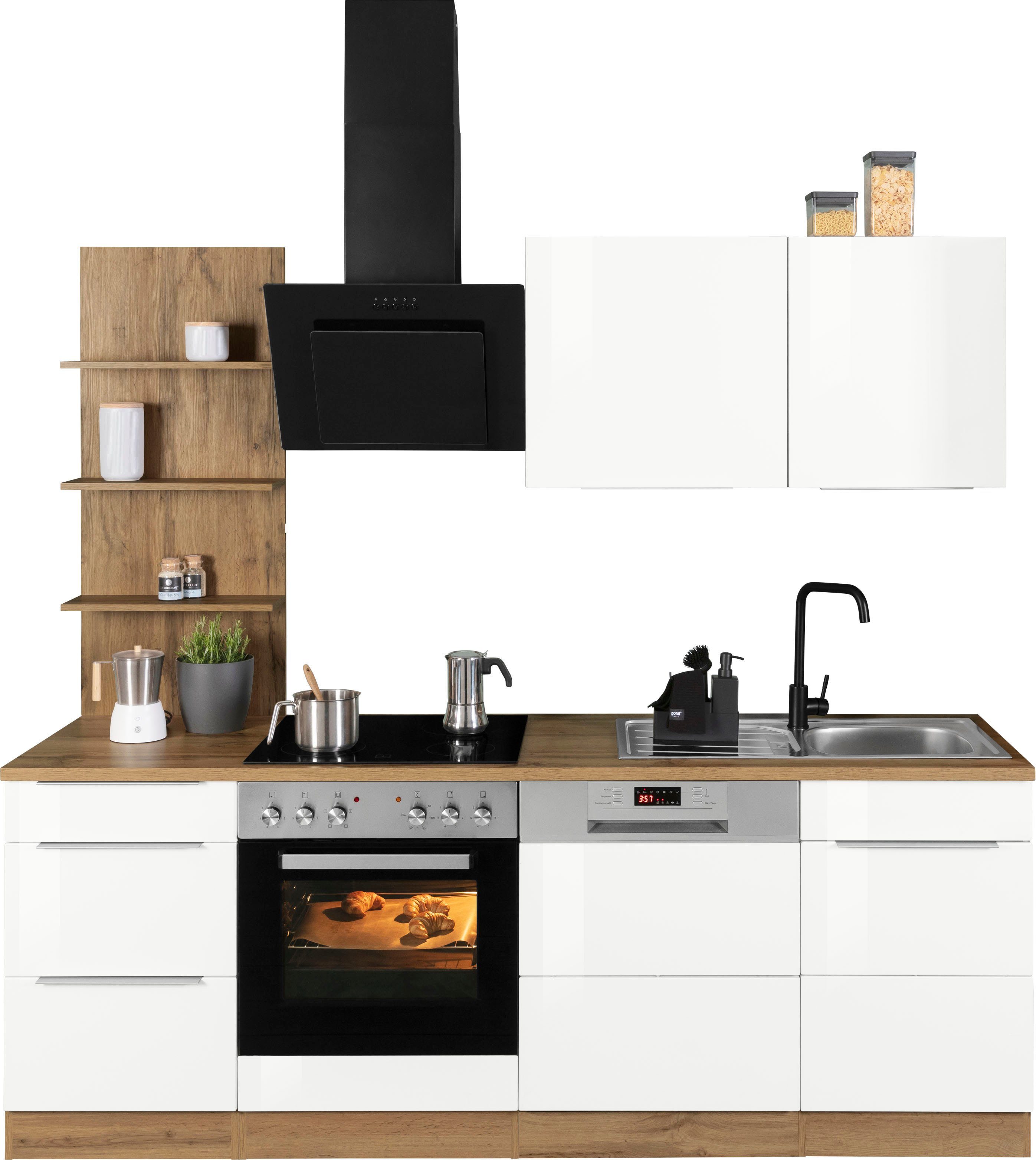 KOCHSTATION Küchenzeile KS-Brindisi, Breite 220 cm, günstig online kaufen