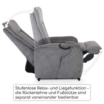 Raburg TV-Sessel Marie, elektrische Aufstehhilfe, 2 Motoren, Relaxsessel, Liege- & Relaxfunktion, Taschenfederkern, bis 120 kg