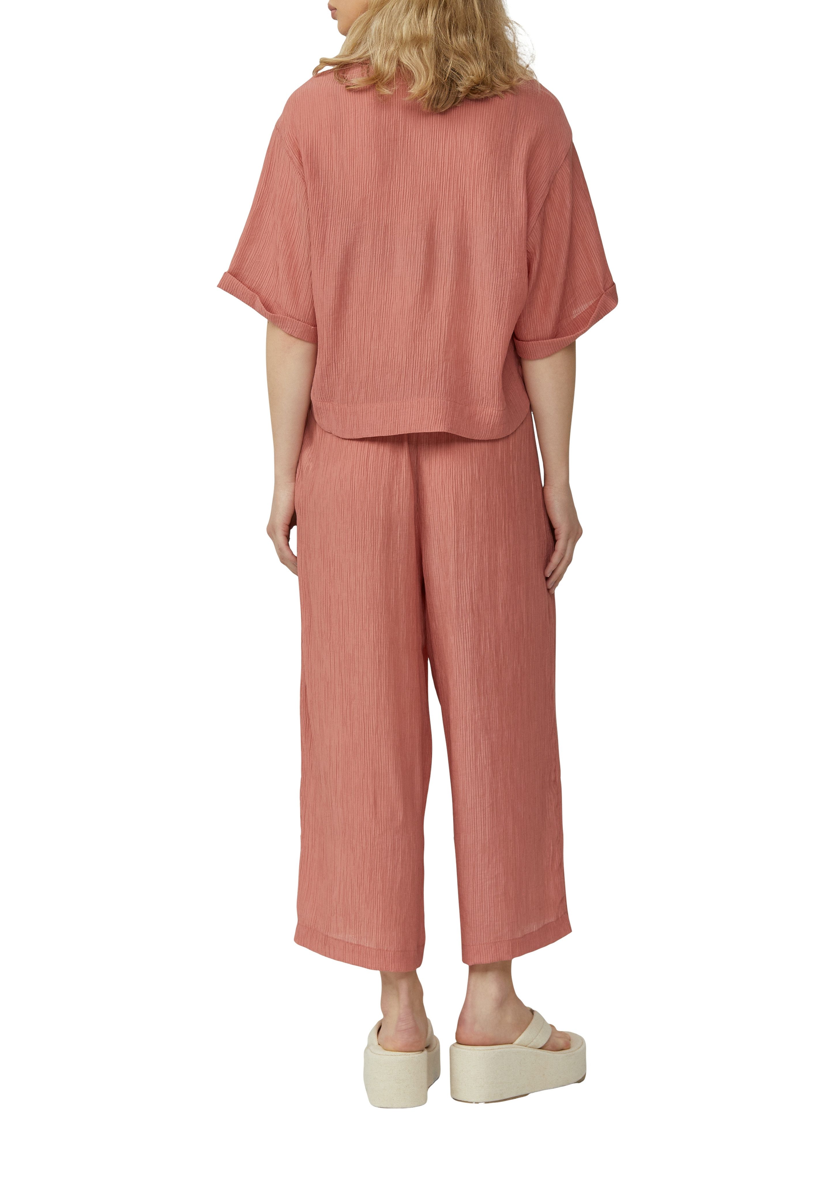 QS Kurzarmbluse mit Struktur