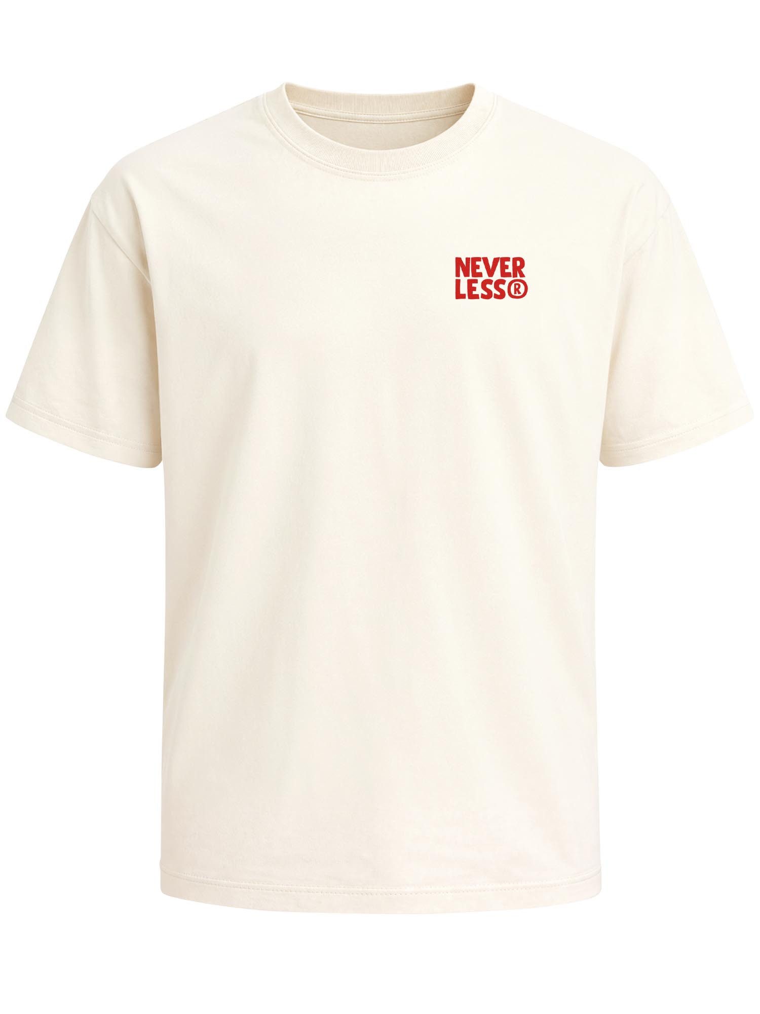 Neverless Oversize-Shirt Herren T-Shirt - Retro Design - Eat Pasta - Relaxed Fit Printshirt mit Print – Bild 3 von 5