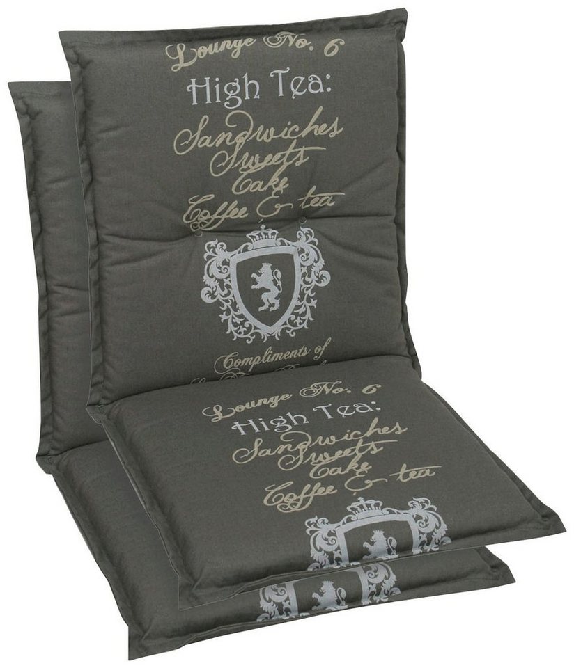 GO-DE Sesselauflage High Tea, (Set, 2 St), Hochwertige Schaum-/Fließfüllung
