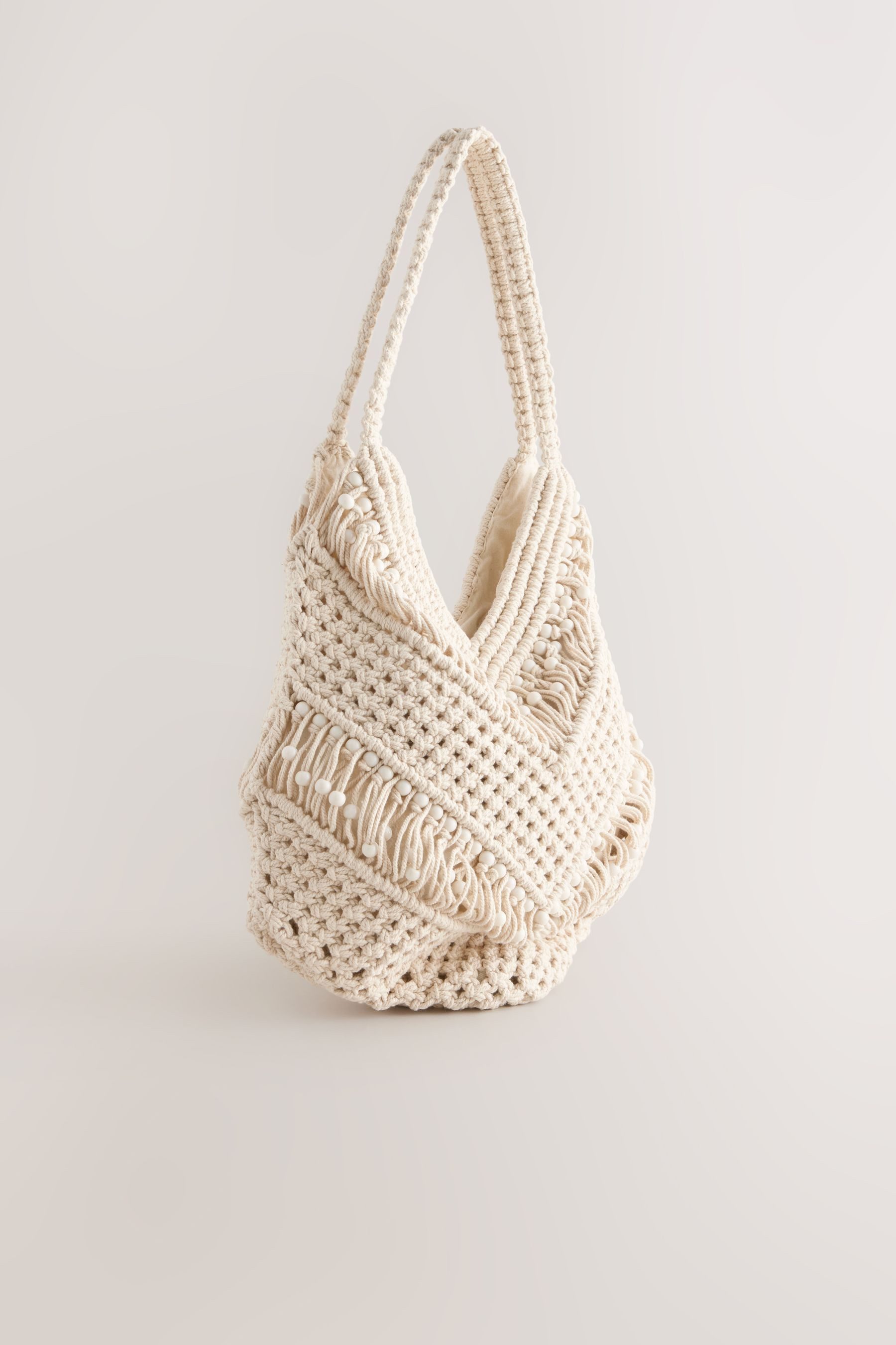 Next Schultertasche Perlenbestickte Makramee-Schultertasche (1-tlg) günstig online kaufen