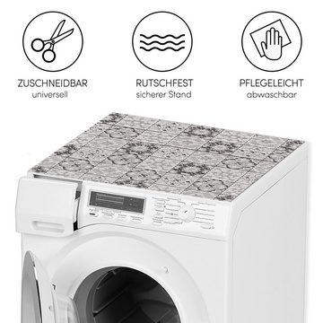 matches21 HOME & HOBBY Antirutschmatte Waschmaschinenauflage Kachel schwarz rutschfest 65 x 60 cm, Waschmaschinenabdeckung als Abdeckung für Waschmaschine und Trockner
