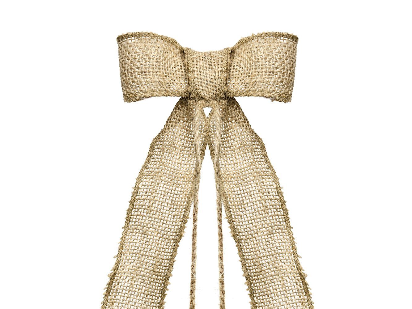 partydeco Dekohänger, Autoschleifen Hochzeit Jute mit Saugnapf natur braun 12-tlg. Set