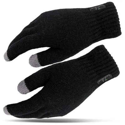 Strick Handschuhe Fingerhandschuhe Handschuh sehr warm Thermofütterung S-XXL NEU 