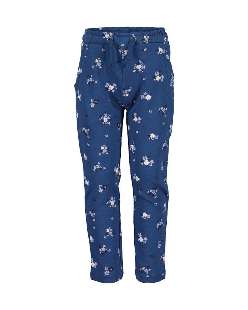 Blue Seven Jogginghose Blue Seven Mädchen Hose Blumen Jogginghose Freizeithose blau (1-tlg., kein Set)