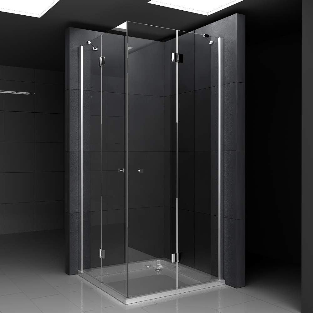 Alpenberger Eckdusche - Eckeinstieg Duschkabine mit 2 Drehtüren und 2 Seite günstig online kaufen