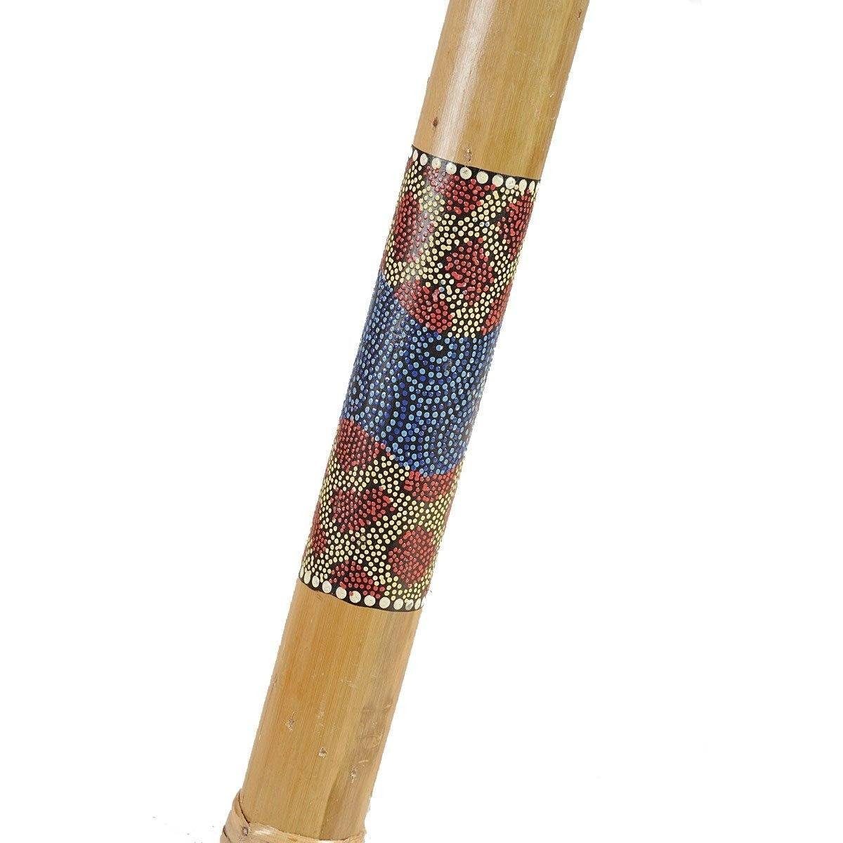 SIMANDRA Klangröhren Regenmacher Rainstick Rainmaker Bambus bemalt Aborigine Dot Painting, harmonisierend und beruhigend – Bild 2 von 2