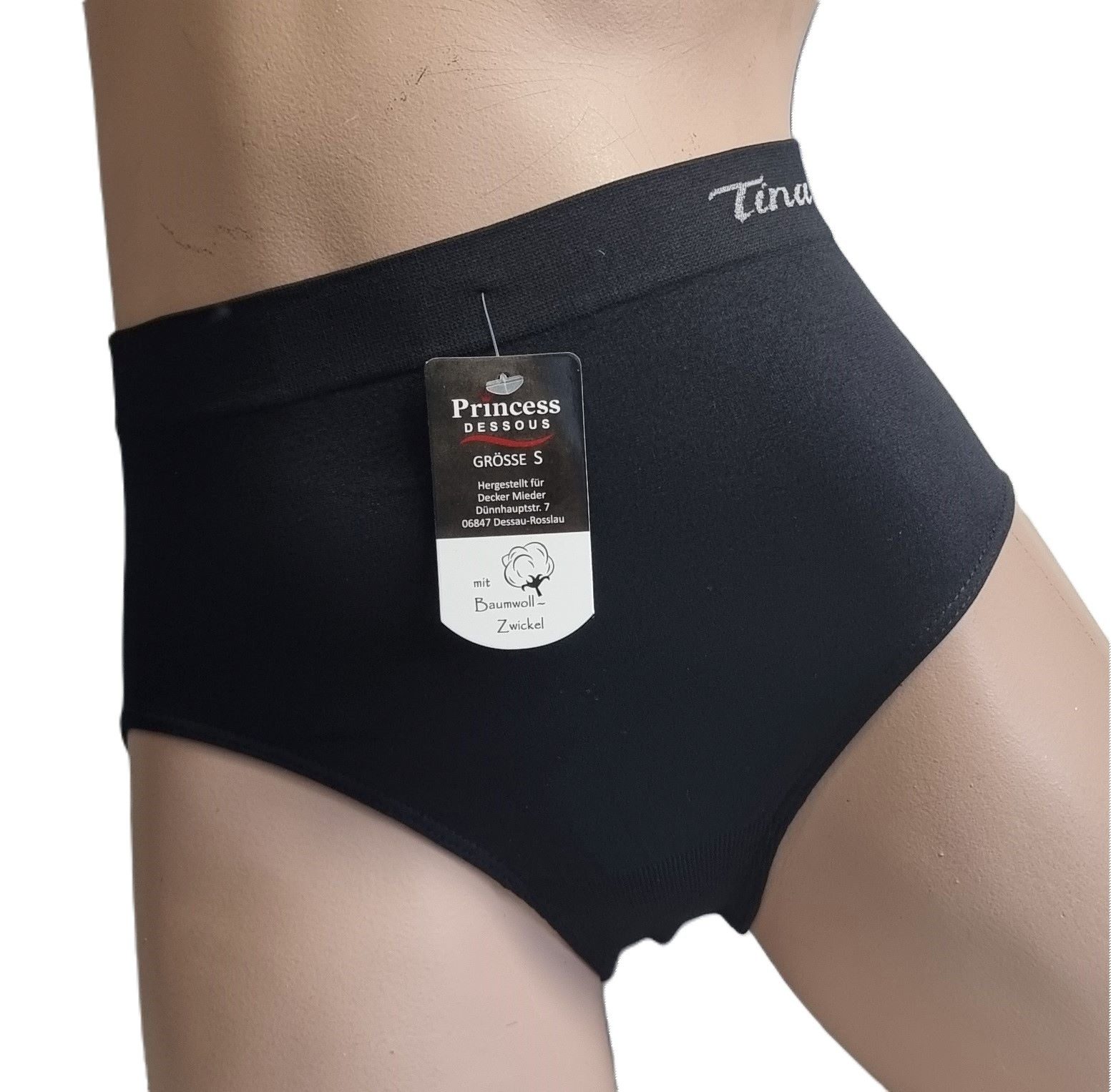 Dekker Taillenslip Damenslip "Tina" Seamless ohne Nähte super elastisch (Packung, 3er Pack) mit Logoschriftzug am Wäschebund