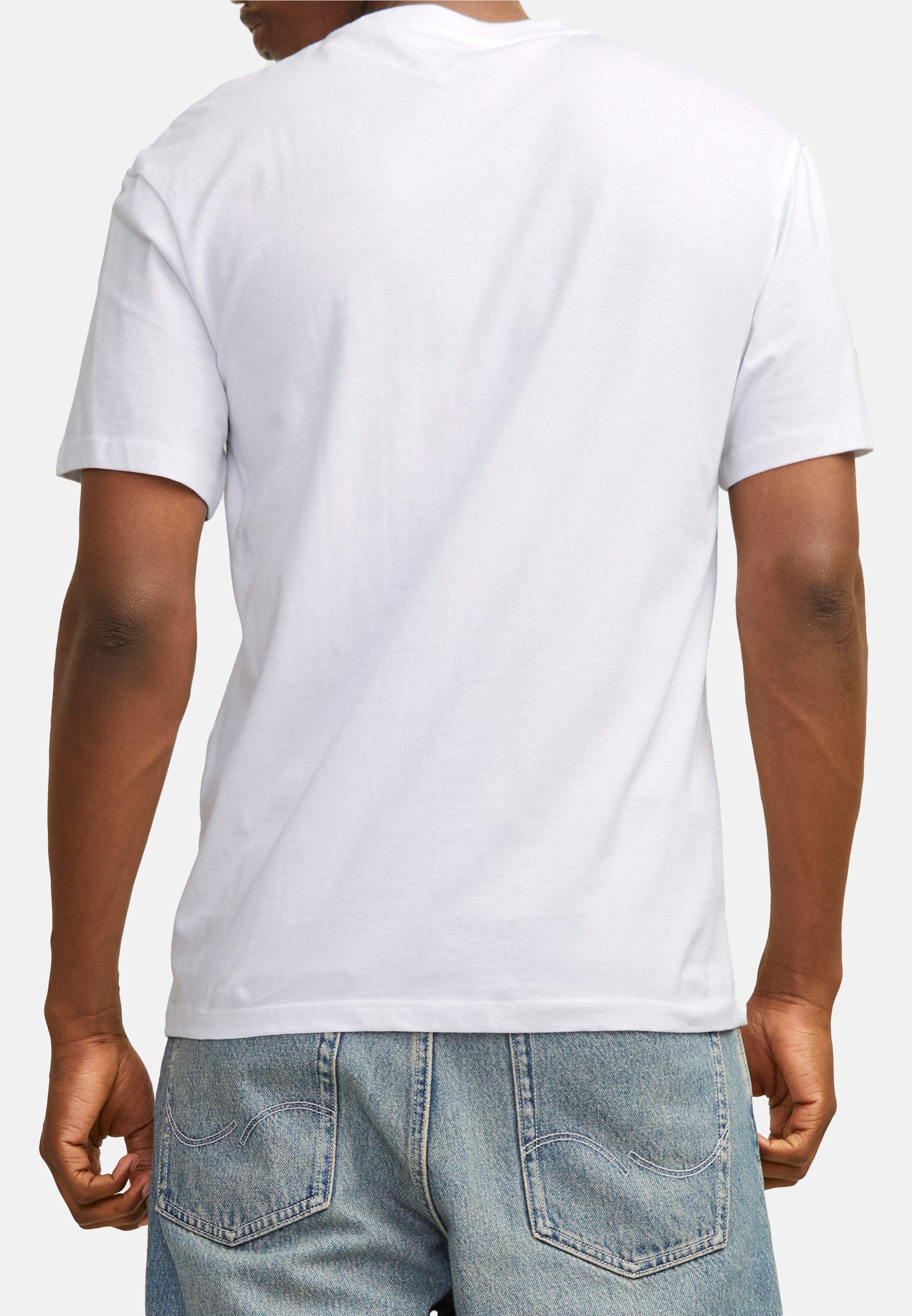 Jack & Jones T-Shirt 3er Pack Caleb Varsity (Spar-Set, 3-tlg) T-Shirt - Baumwolle - Atmungsaktiv - Mit Print auf der Brust