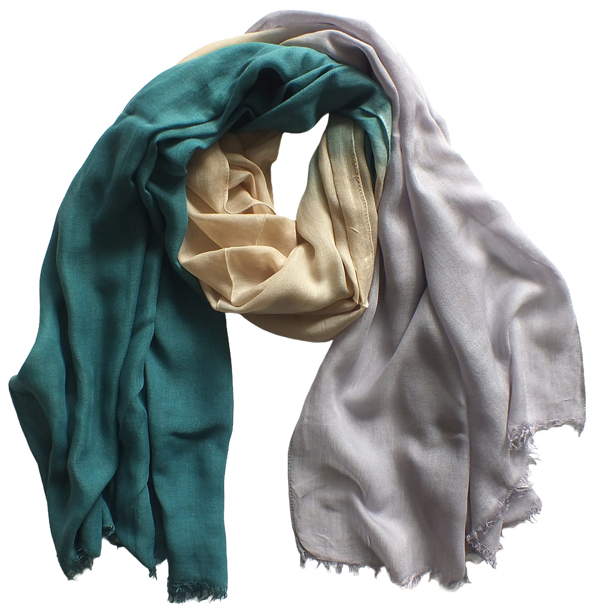 Tamaris Schal Tamaris Scarf, (1-St. 1-teilig), Damen Schal mit Fransen Viskose Farbverauf