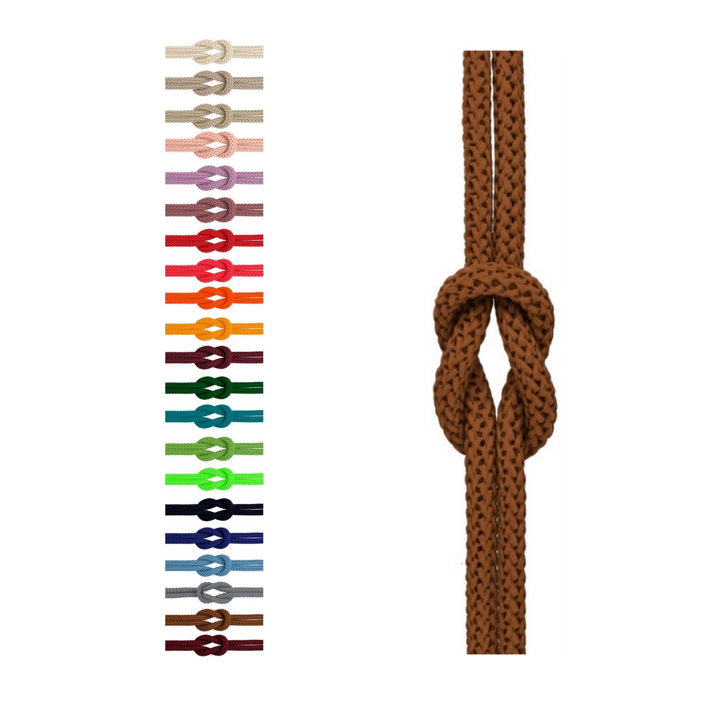 PaulZdrada Kordel 5 m Kordelschnur Geflochten Polyester dehnbar Rund Ø 6 mm Deko Seil