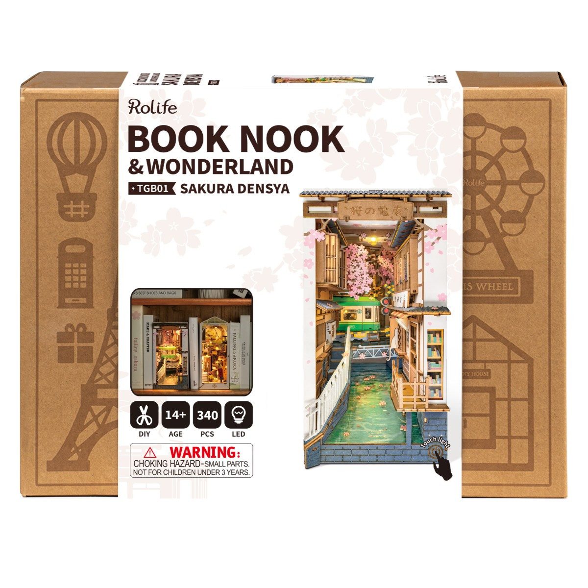 ROLIFE 3D-Puzzle Book Nook "Sakura Densya", 340 Puzzleteile günstig online kaufen