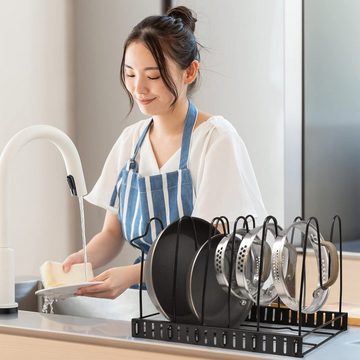 JOEJI’S KITCHEN Kochbesteckhalter Robuster Pfannenständer Topfdeckelhalter Pfannen Küchenorganisation