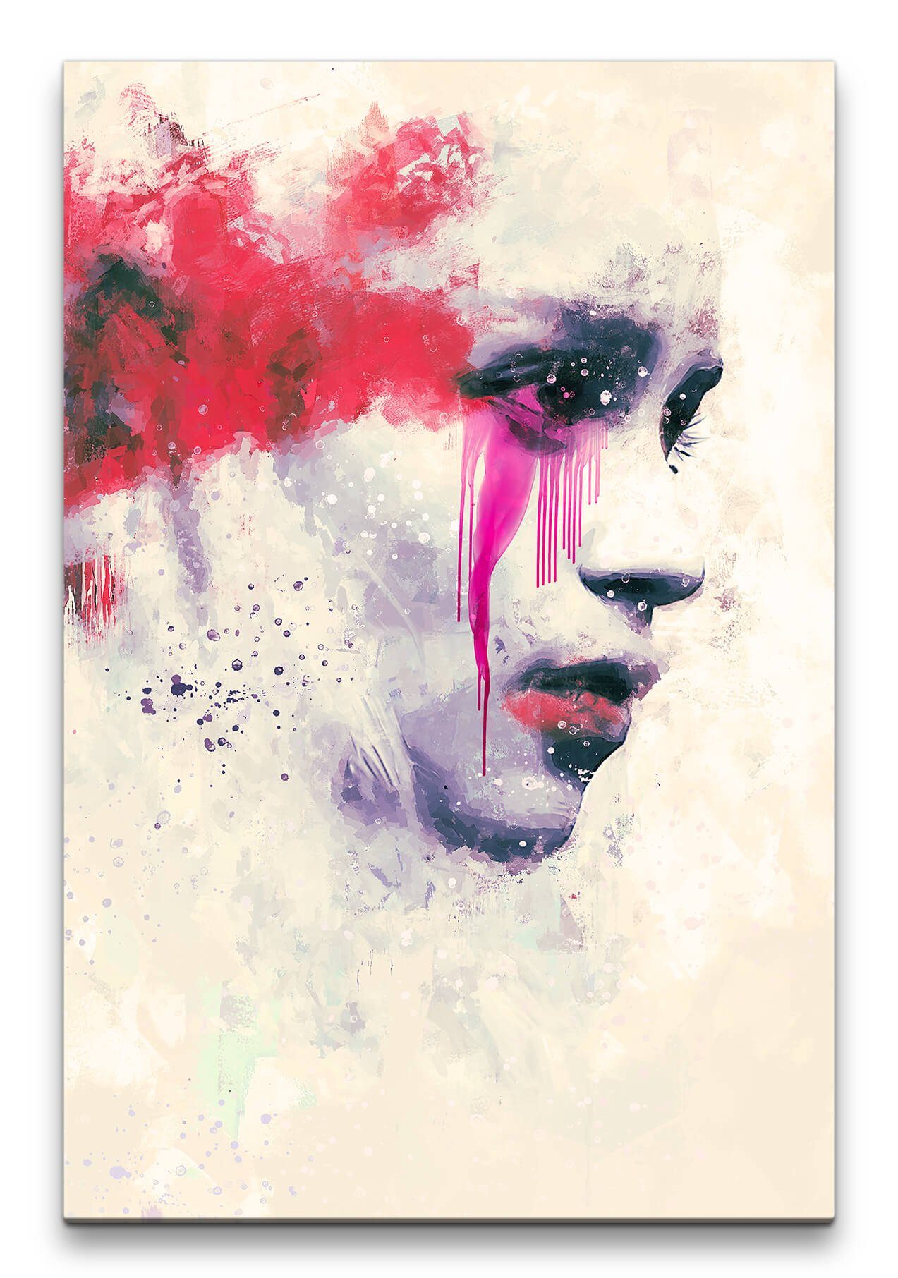 Sinus Art Leinwandbild Game of Thrones Emilia Clarke Porträt Abstrakt Kunst Kultserie 60x90cm Leinwandbild