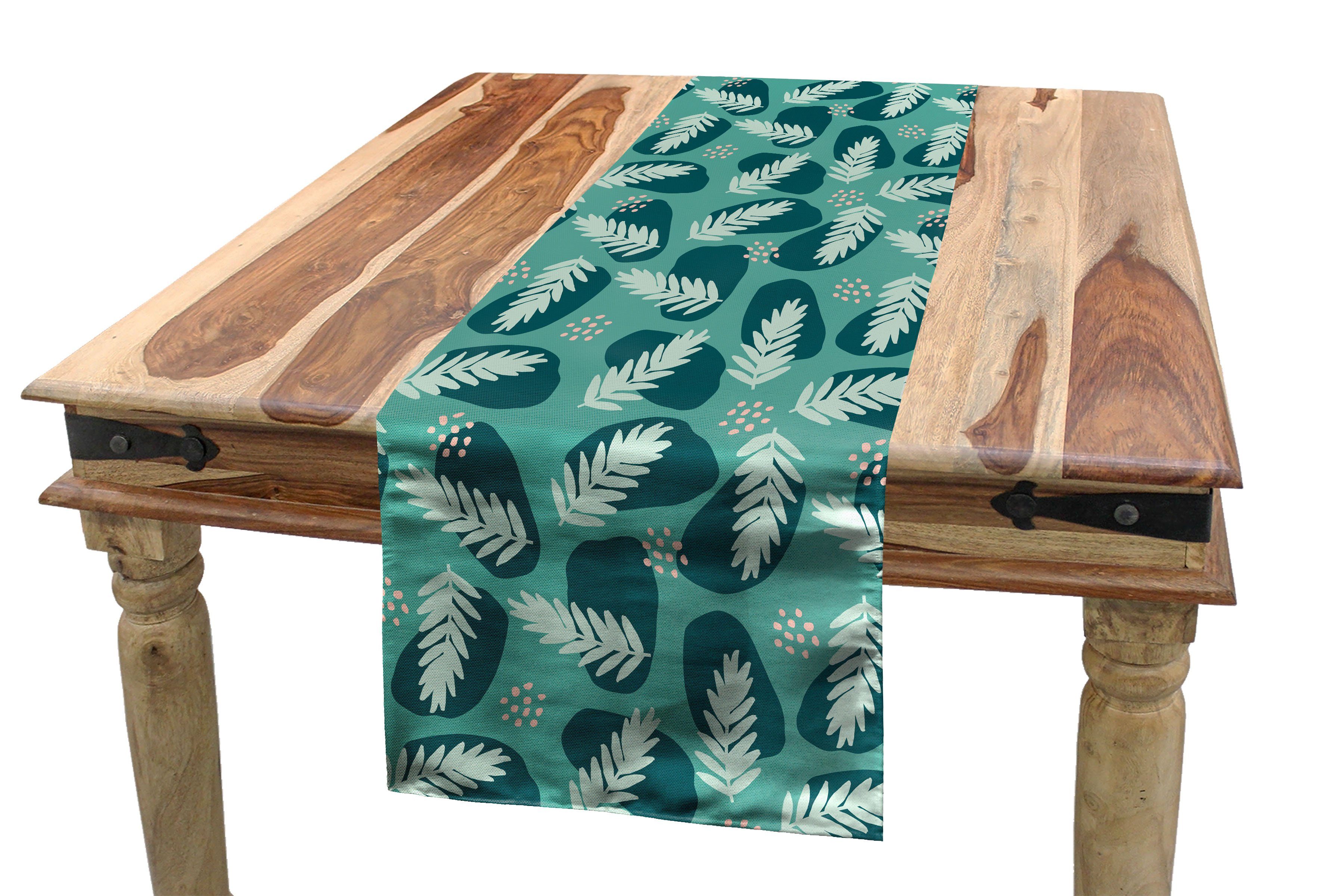 Exotisch Tischläufer Rechteckiger Küche Tischläufer, Dekorativer Dschungel Plants Abakuhaus Esszimmer Begrünten