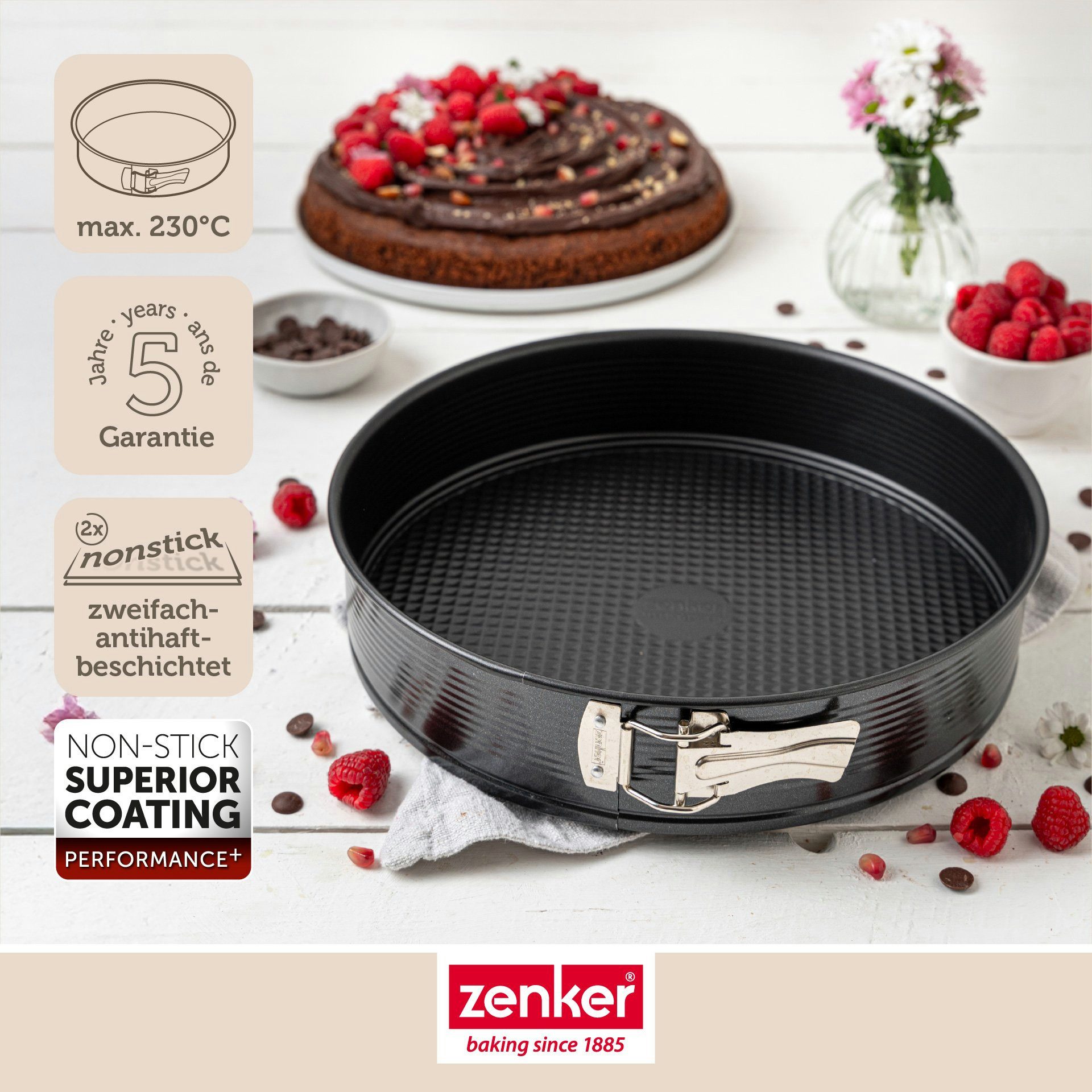 Zenker Springform Backform, Kuchenform, Rundform Ø 28 cm