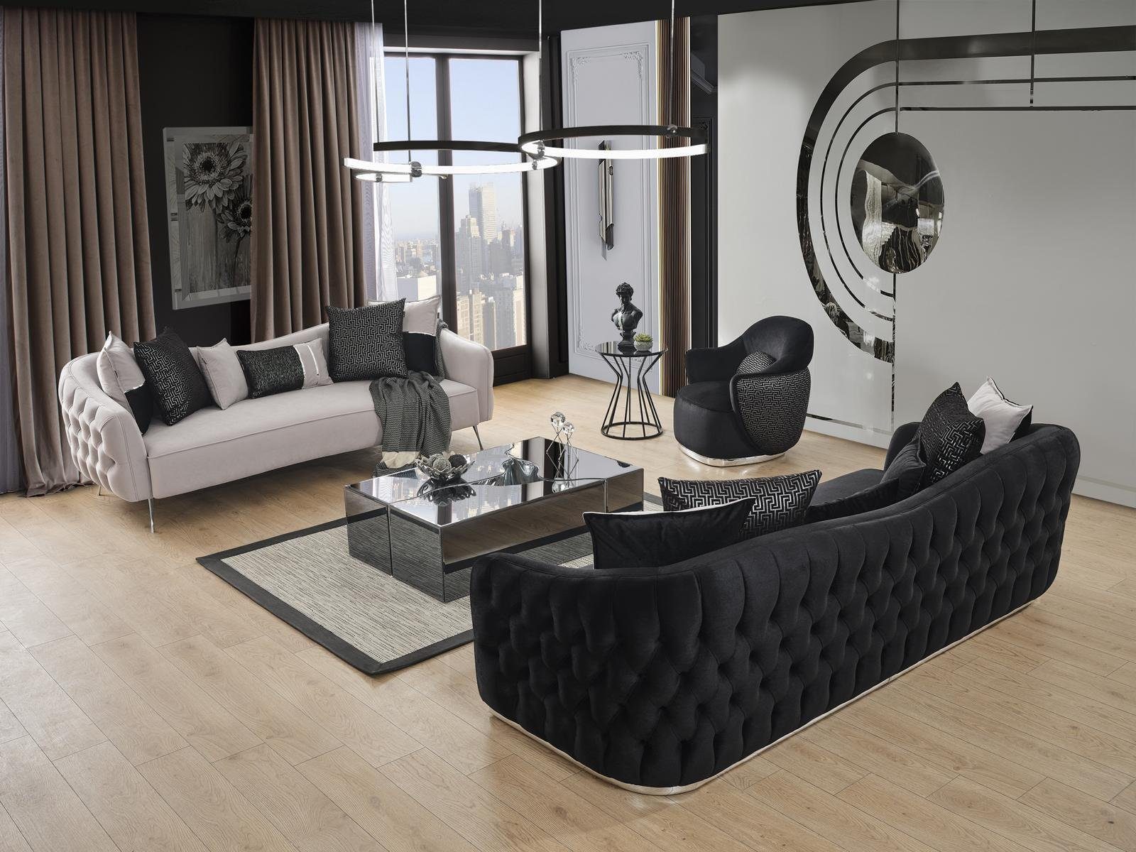 Stoff 1 Sitzer Sofa Made Polyester, Europa Design Viersitzer Sofas 4 Modern in Teile, JVmoebel Sofa