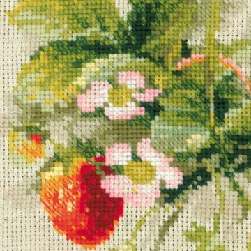 Riolis Kreativset Riolis Kreuzstich-Set "Erdbeere", Zählmuster, (embroidery kit by Marussia)