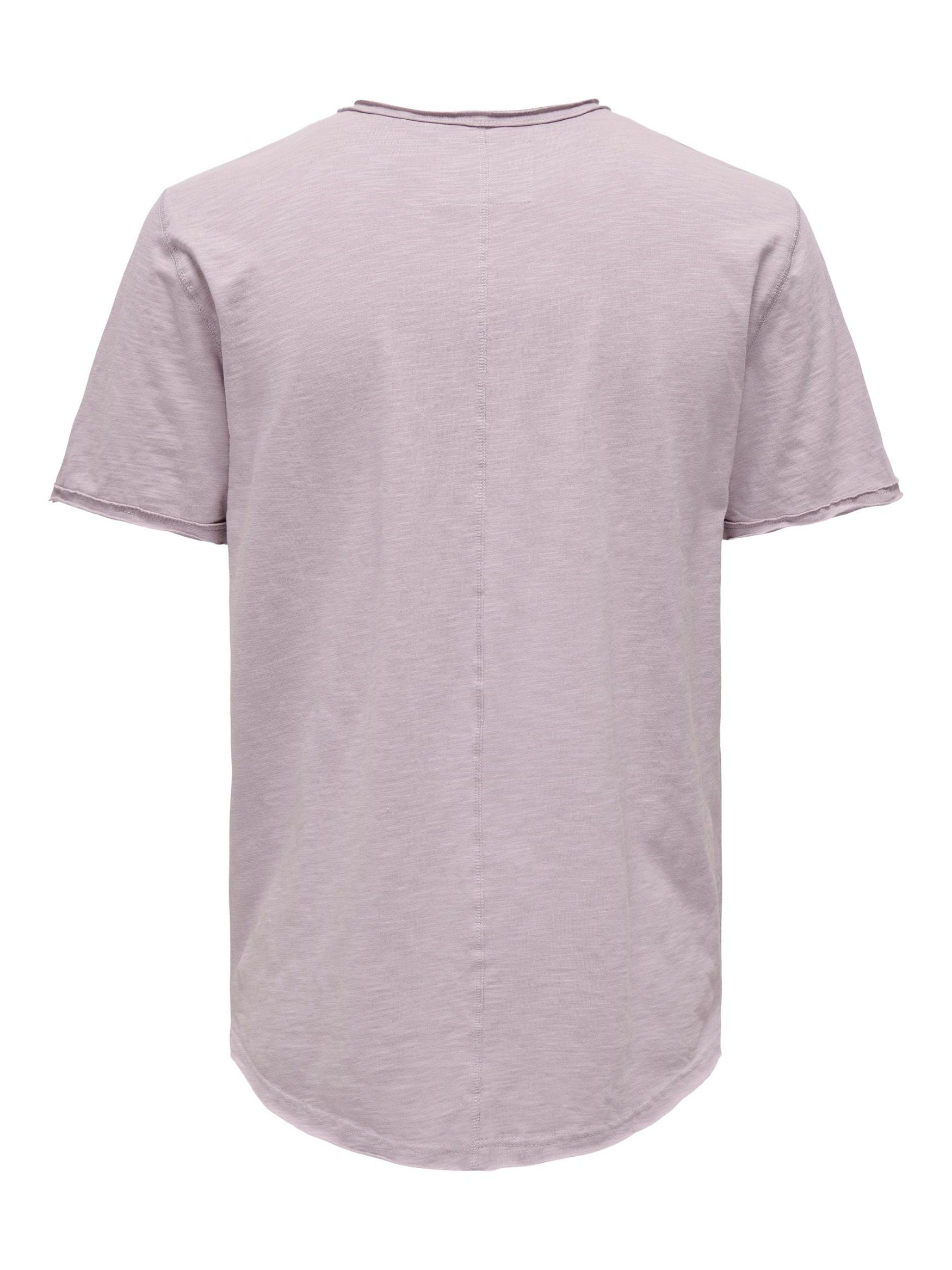 in Kurzarm Langes & T-Shirt T-Shirt ONSBENNE Rundhals 4783 SONS Basic Shirt Rosa Einfarbiges ONLY