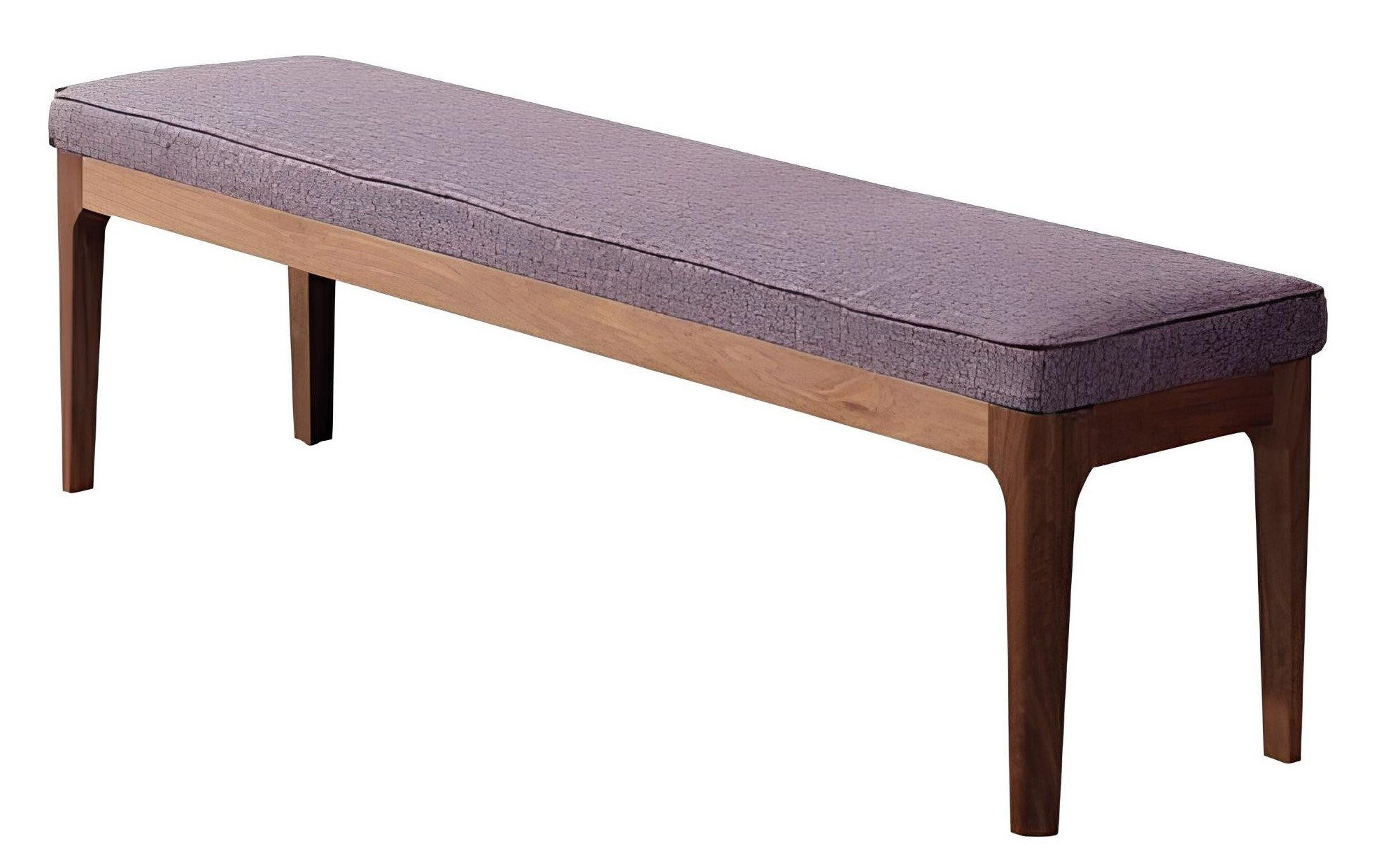 Xlmoebel Hocker Sitzpolster aus Textilgewebe im Holzdesign für stilvolle Akzente (1 St., Bench), Hergestellt in Europa