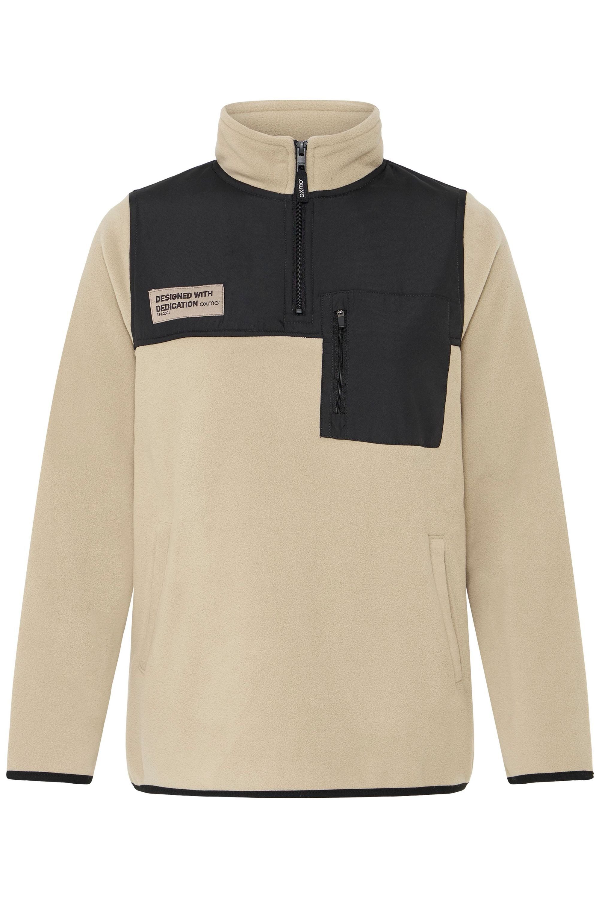OXMO Troyer OXNETE HALFZIP Modischer Fleecetroyer mit Stehkragen günstig online kaufen