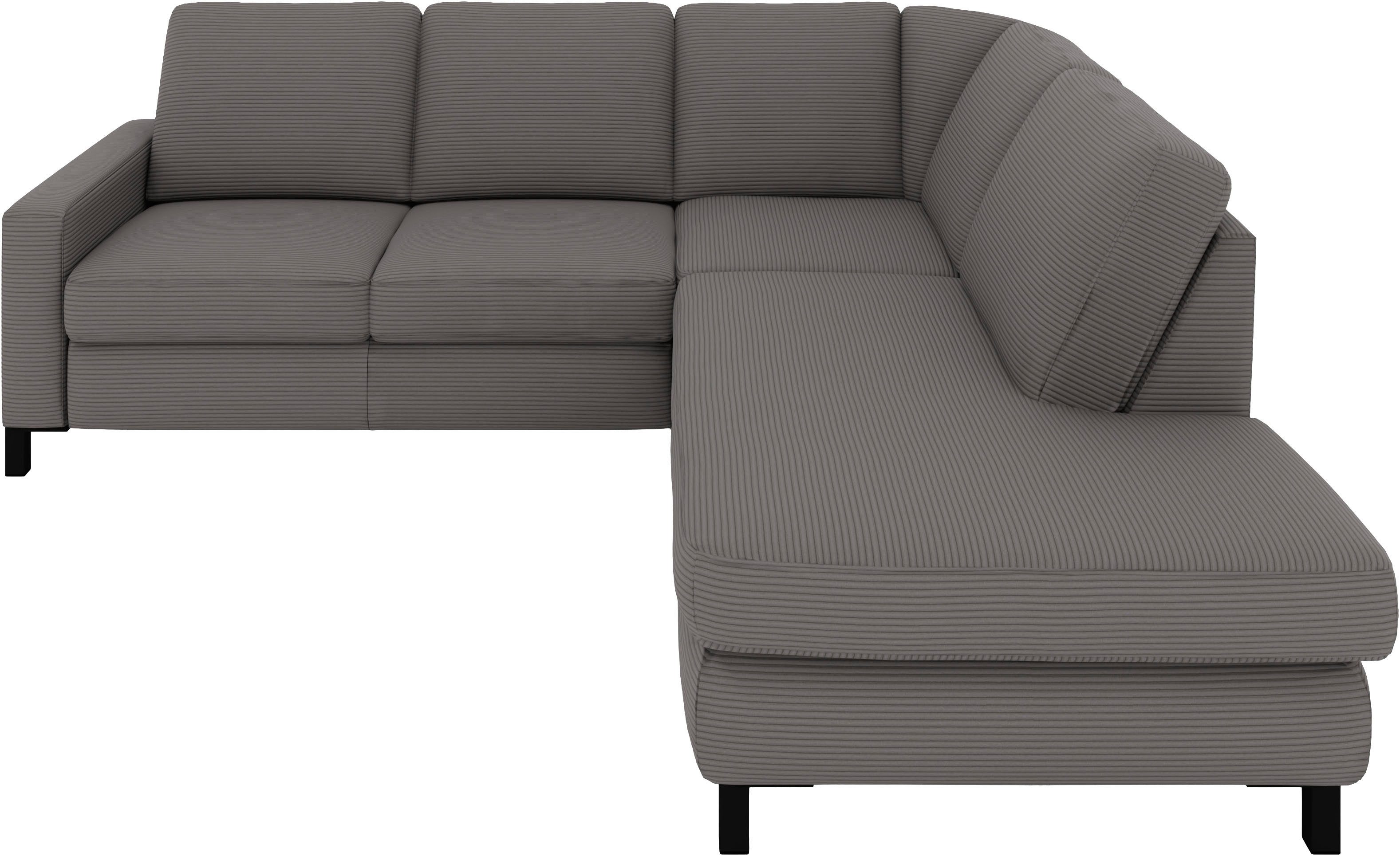 Musterring Ecksofa MR365, 2 Teile, Mit flacher 15 cm Armlehne, wahlweise in 3 Materialien, 233 x 219 cm