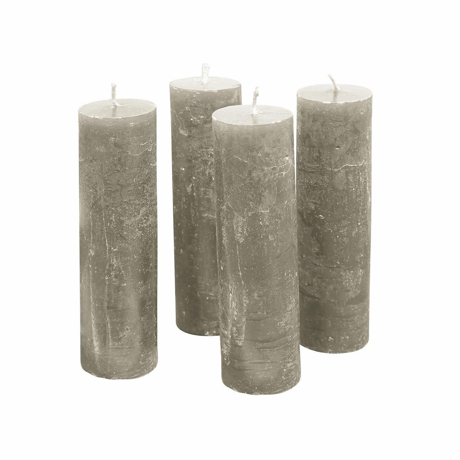 Mirabeau Stumpenkerze Kerze 4er Set Muriel taupe (4er Set, 4er Set), stilvolles Interieur, Elegant durchgefärbtes Wachs