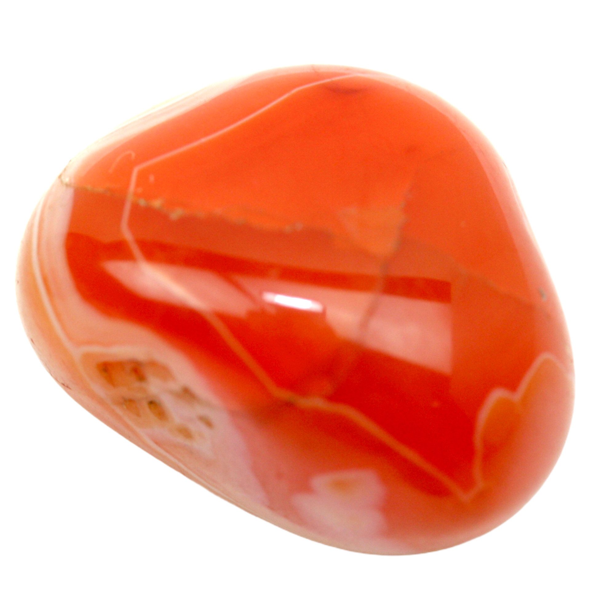 Steinfixx® Edelstein Carneol Karneol XXL Trommelstein 70-100 gr., (Taschenstein, 1-St., inklusive Edelsteinkarte), AAA-Qualität aus Brasilien – Bild 4 von 5