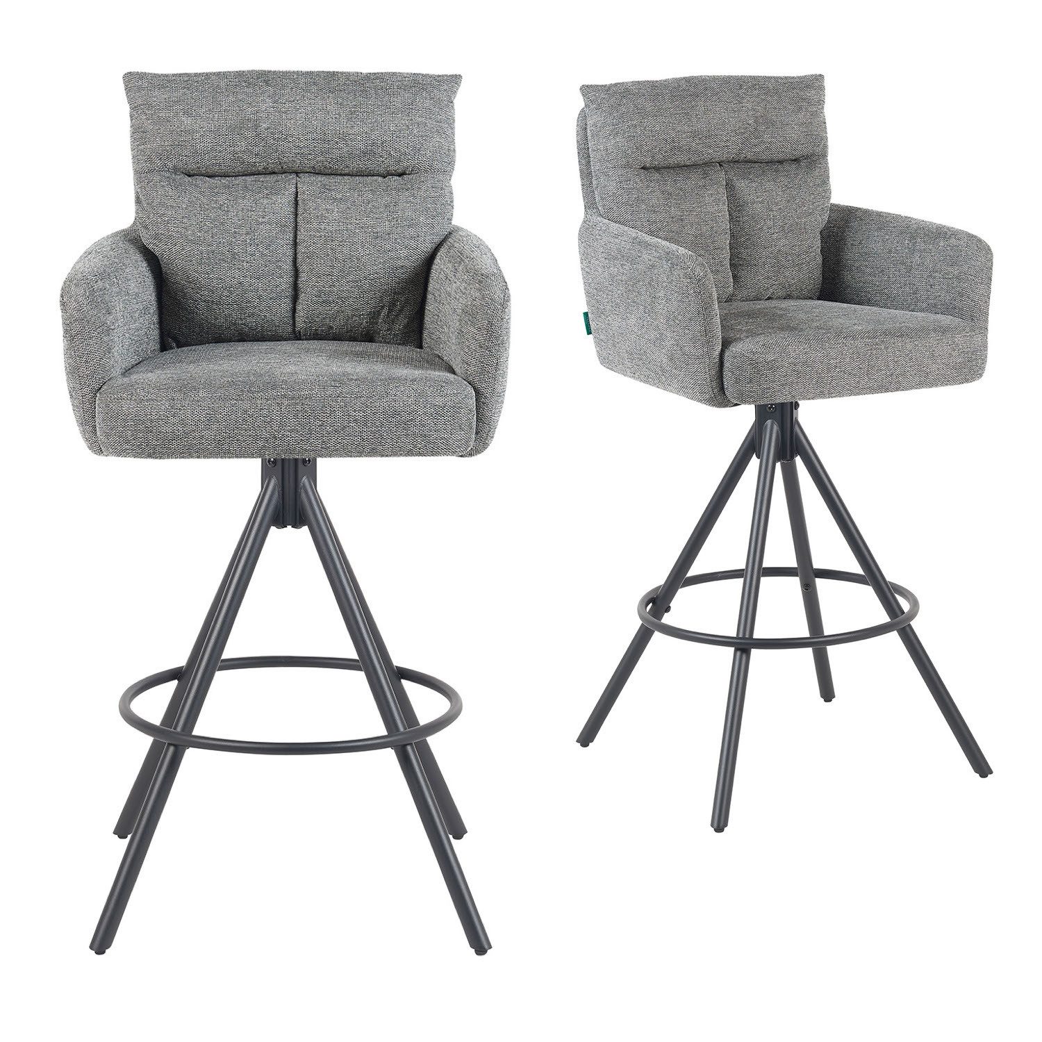 DUBI Möbel Barhocker Lio 2er-Set, Schwarz günstig online kaufen