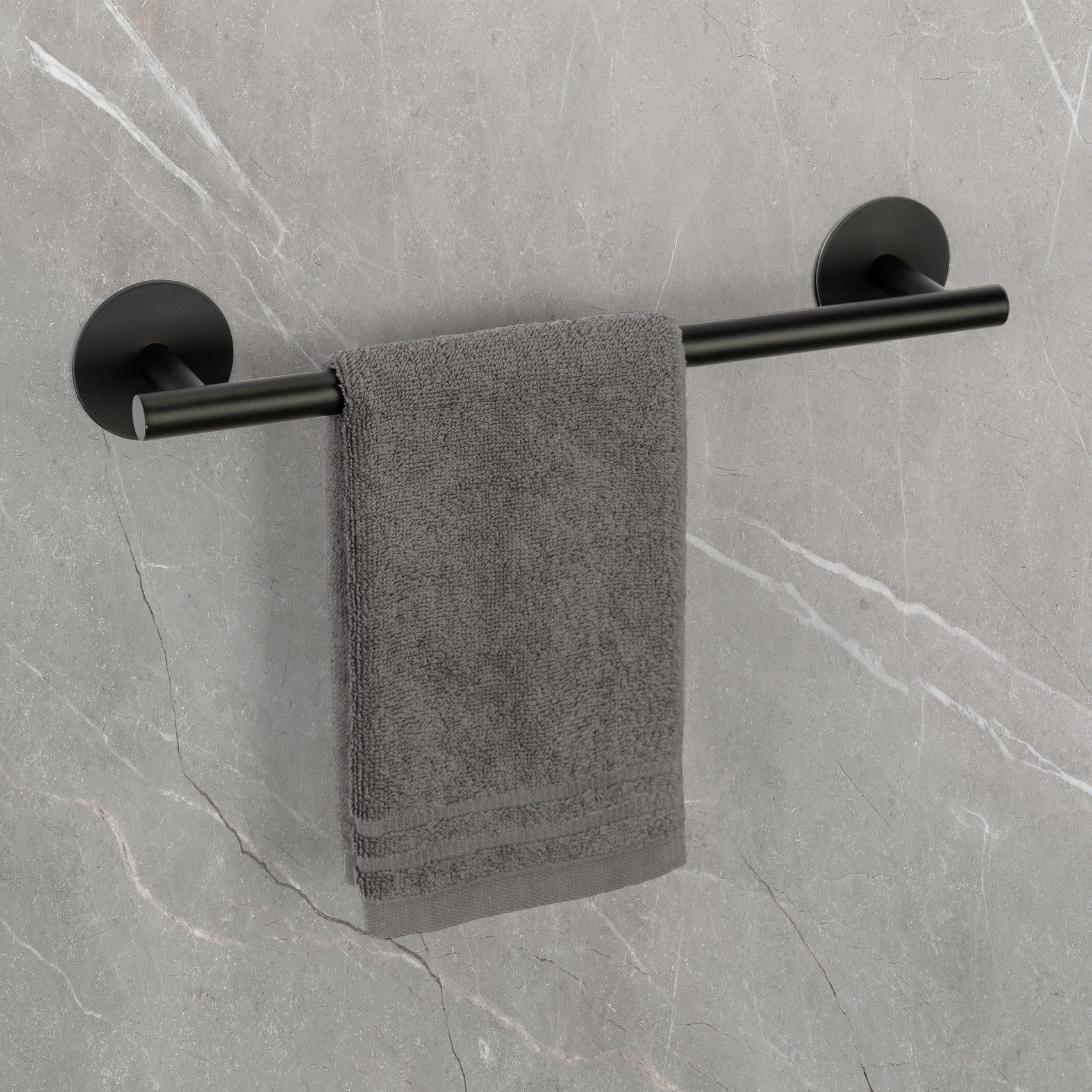 SCHÖNER WOHNEN-Kollektion Handtuchstange »Uno Meleto«, Badetuchstange aus rostfreiem Edelstahl, zum Kleben oder Bohren, 40 cm