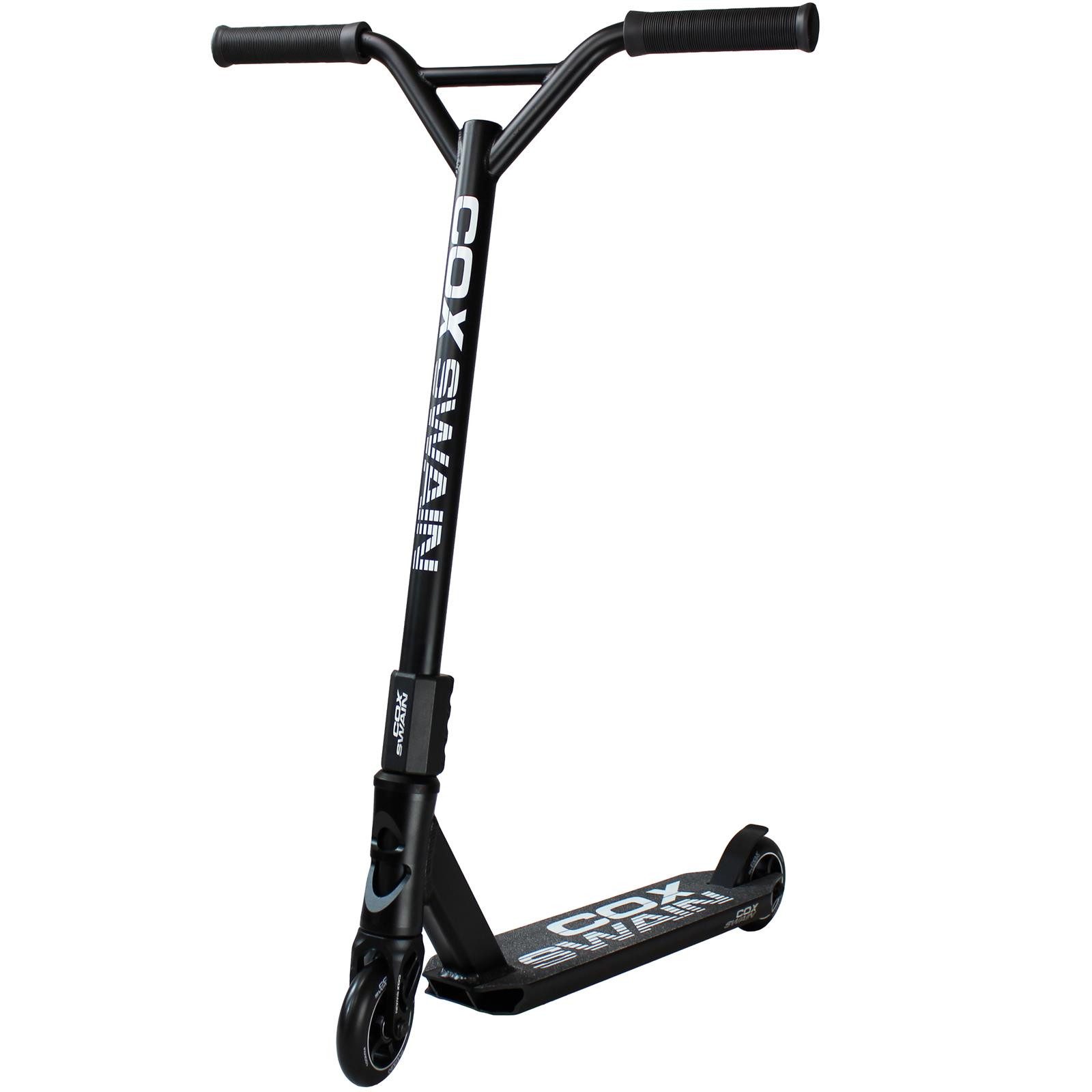 Cox Swain Stuntscooter Cox Swain Stunt Scooter X-385 mit ABEC9 Lager, ALU Kern Rollen Super Heavy Quality!, Farbe: Schwarz