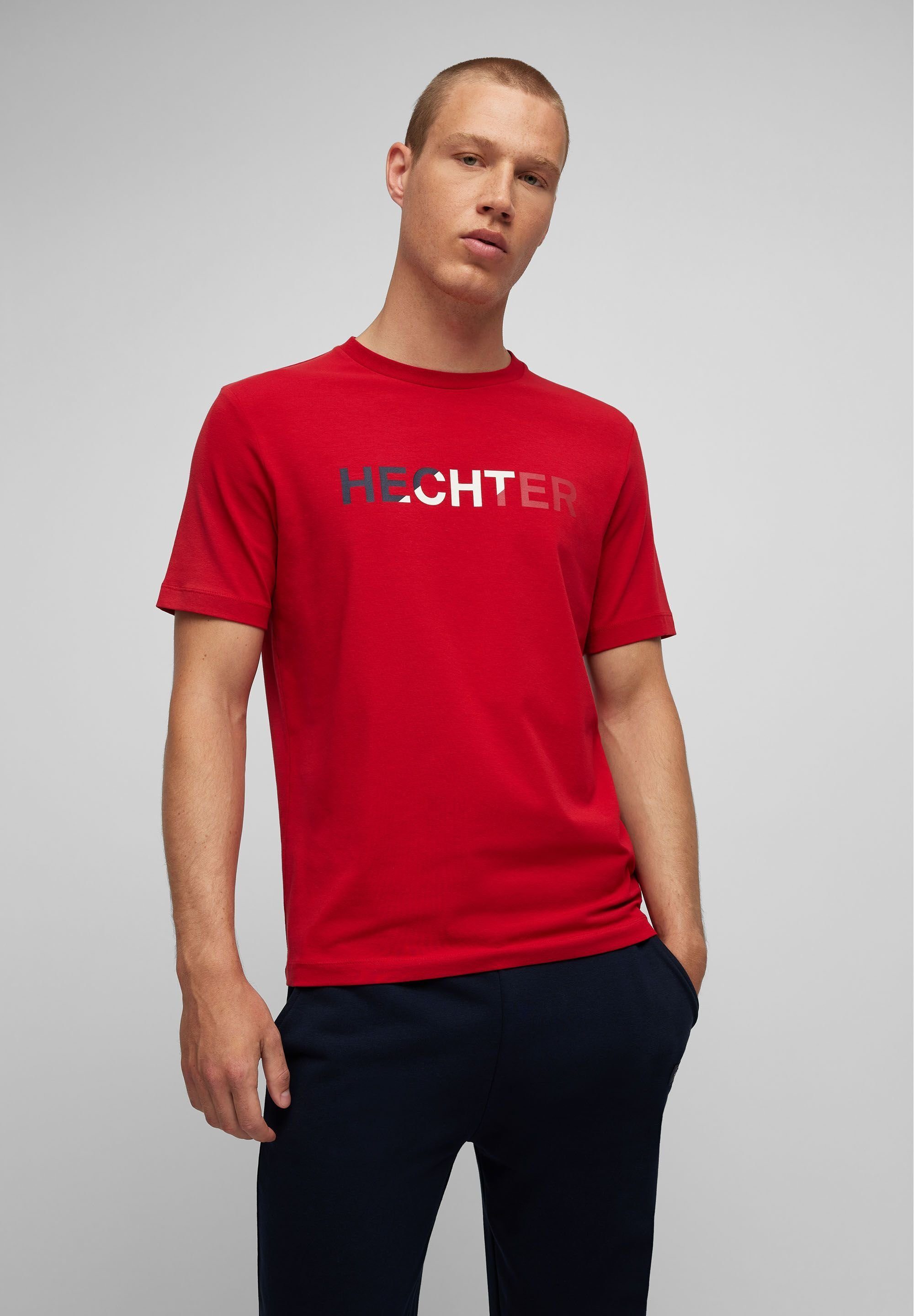 HECHTER PARIS T-Shirt mit langen Ärmeln chili