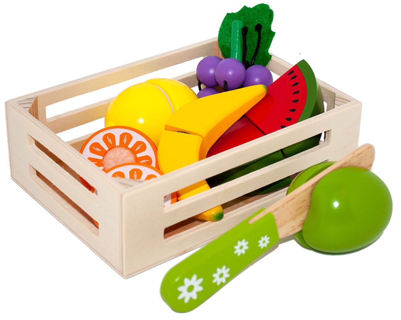 Chr. Tanner Spiellebensmittel Paula Minis aus Holz 6er-Pack für Kaufladen, (7-tlg), Becher abnehmbar durch praktischen Klettverschluss