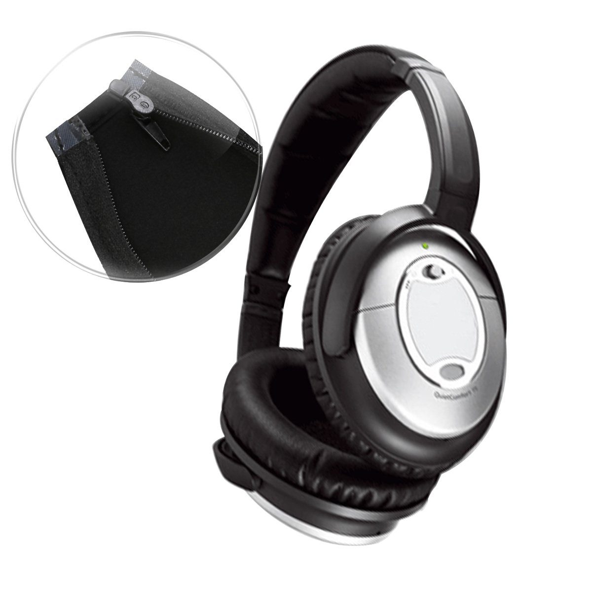 Bügelpolster 2/QC35/QC3 Bose Schwarz Bügelpolster Quiet Comfort etc., Kopfbügelpolster Headphones Neopren Ersatz kwmobile für für
