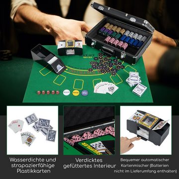 COSTWAY Spiel, Pokerset 600 Chips, Pokerkoffer