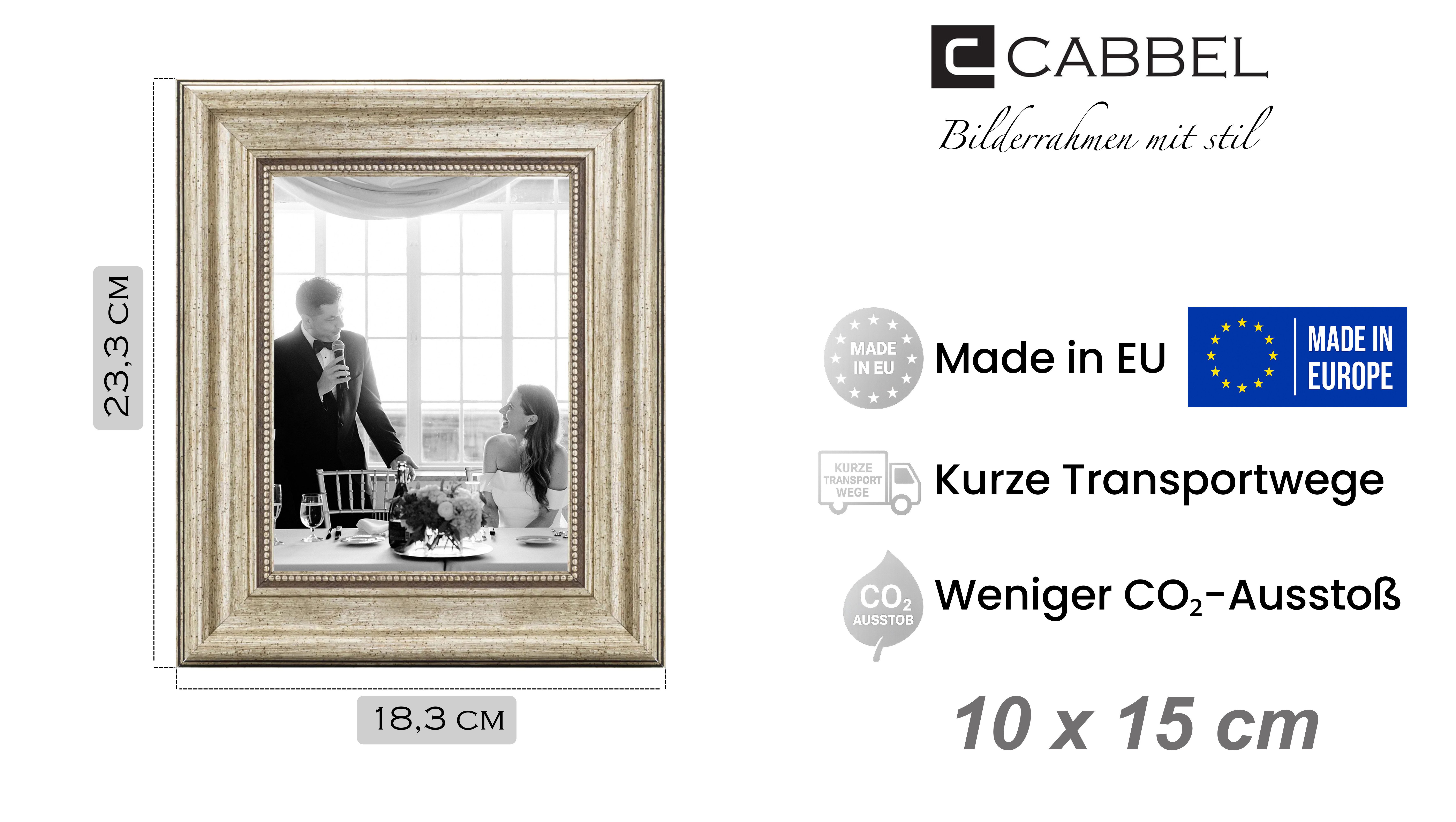 CABBEL Bilderrahmen Vintage Barock-Bilderrahmen Gold & Silber, Wohnzimmer, viele Größen, (1 St), hochwertige Verarbeitung, Dekorativ & Elegant, Antik Look für Poster