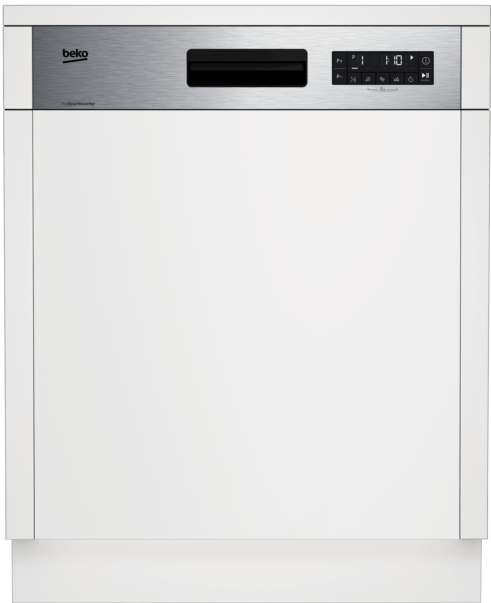 BEKO teilintegrierbarer Geschirrspüler DSN16440X, 14 Maßgedecke, ProSmart Inverter Motor