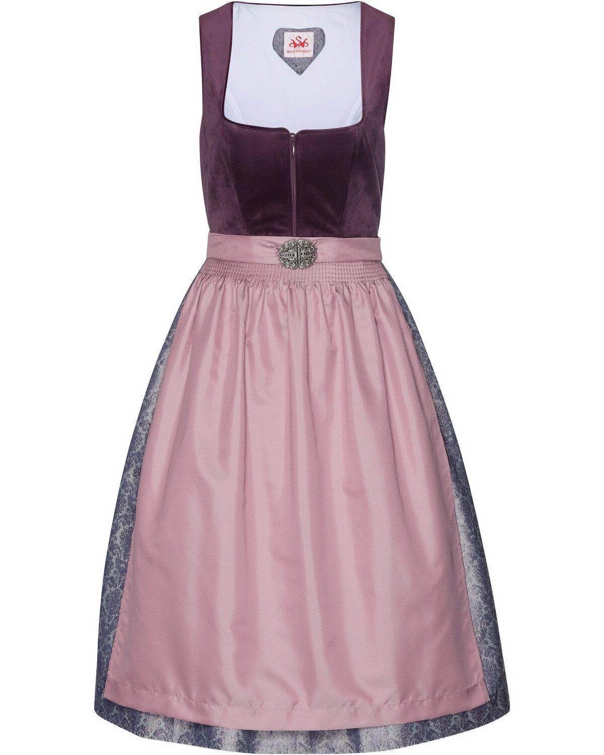 SPIETH & WENSKY Dirndl Samt Midi-Dirndl Elli mehr