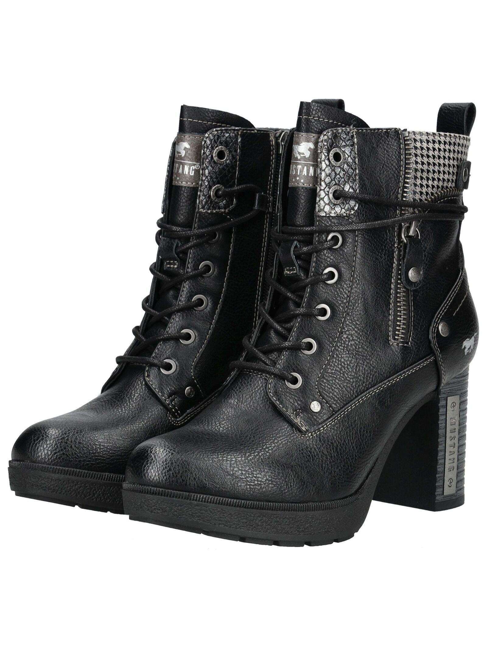 Mustang Shoes Mustang Shoes Stiefelette Lederimitat/Textil High-Heel-Stiefelette – Bild 4 von 5
