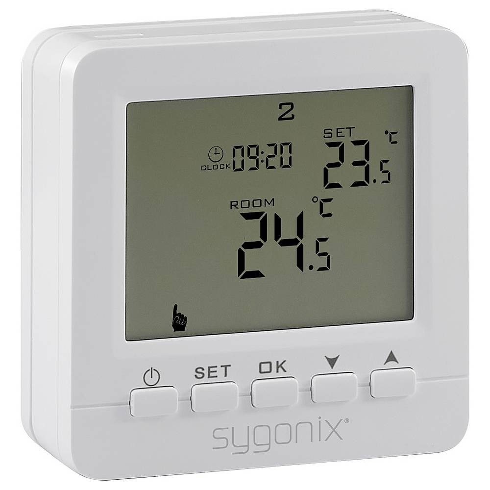 Sygonix Raumthermostat SY-6805680 SY02B05RF Funk-Raumthermostat Aufputz Wochenprogramm 1 St.