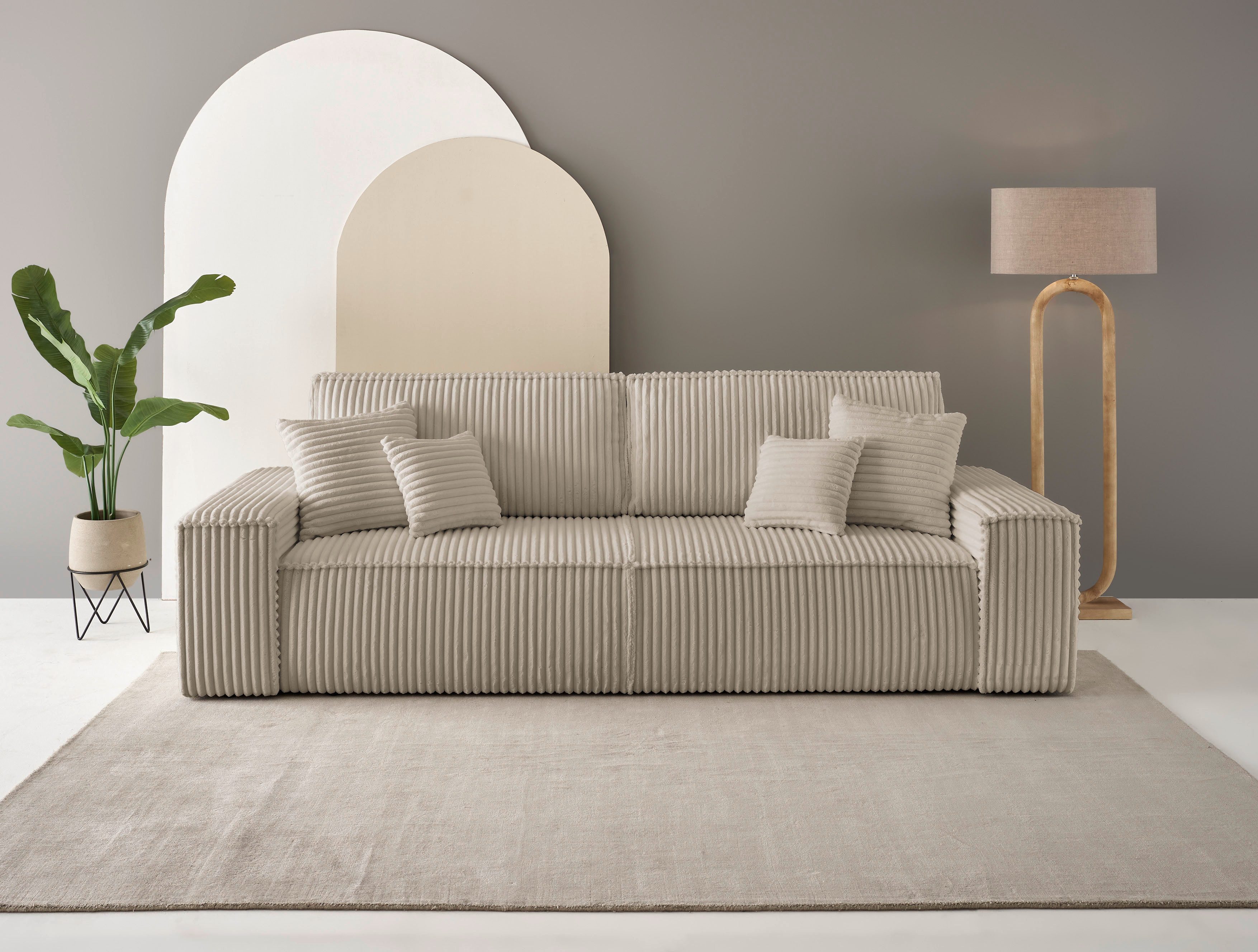 OTTO home 3-Sitzer "FINNLEY, Schlafsofa 257 cm, Couch mit Schlaffunktion & günstig online kaufen